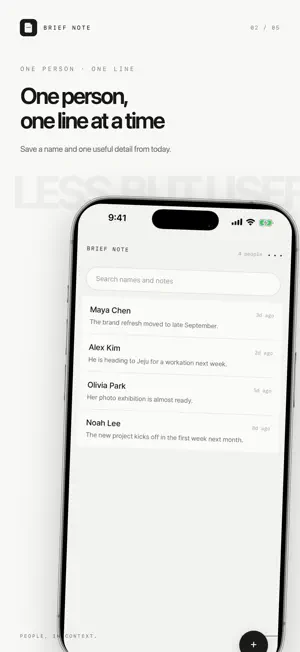 Brief Note - Remember People screenshot 2