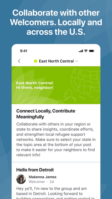AWE Ambassadors of Welcome iPhone screenshot 4 - Social Networking app