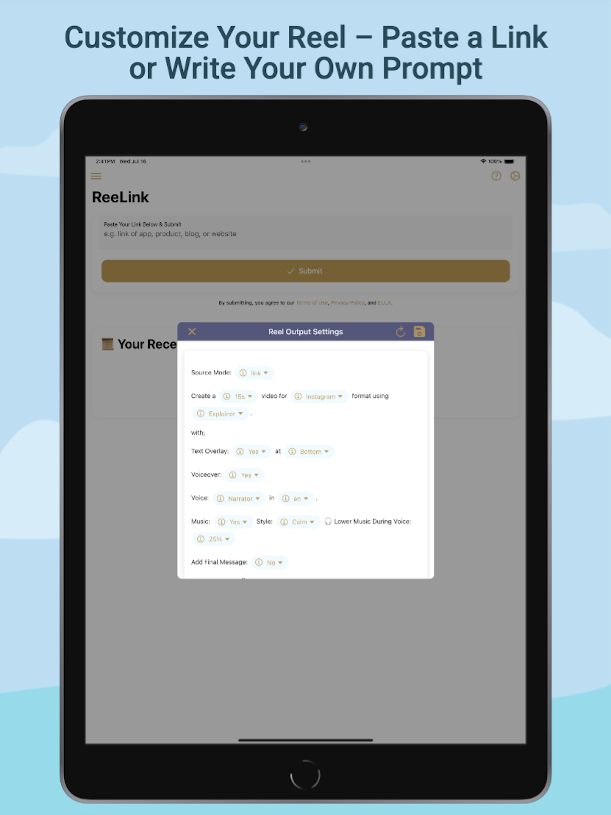 ReeLink: AI Reels Maker screenshot 4