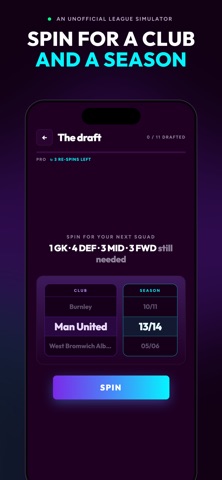 38-0 Football Season Draft iPhone screenshot