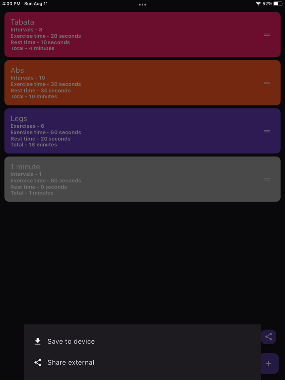 OpenHIIT iPad screenshot 9 - Health & Fitness app