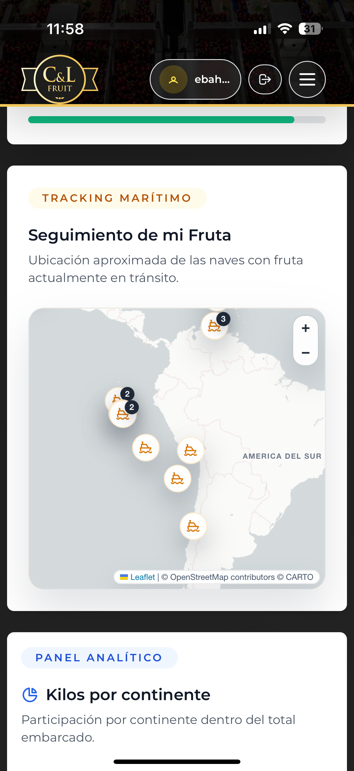 Portal Productores C&L Fruit screenshot 6
