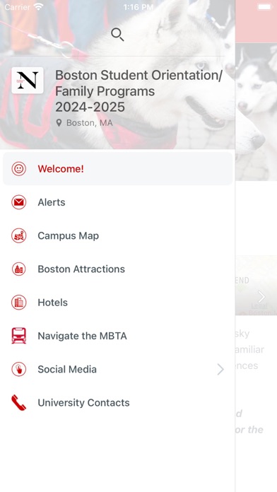 Northeastern Orientation Screenshot