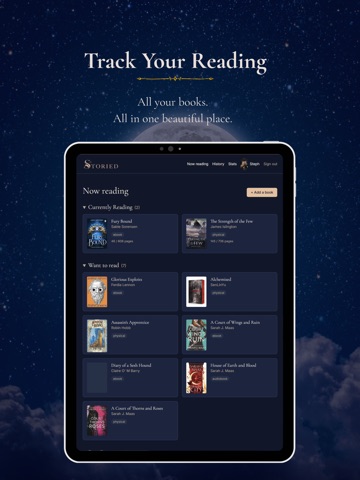 Storied: Book Reading Tracker ipad screenshot 2