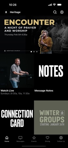 Heritage Church Minnesota app screenshot