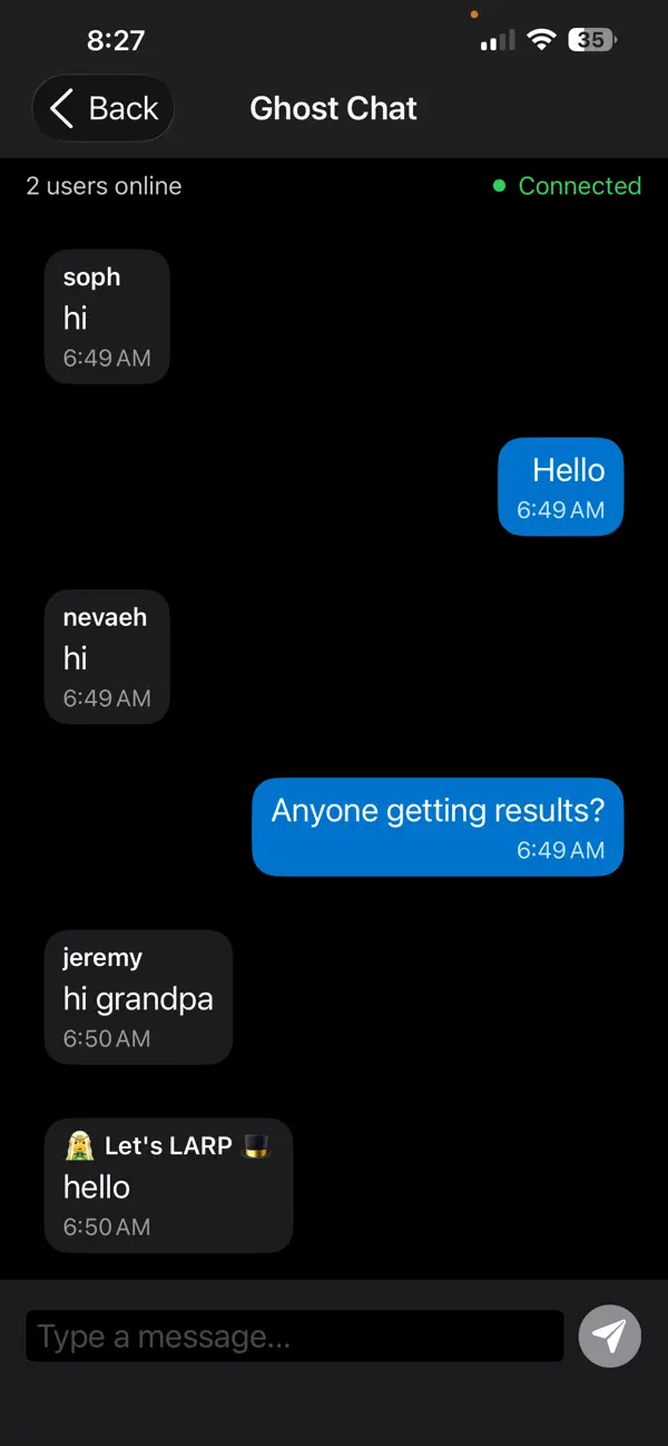 GhostTalk Screenshot 2