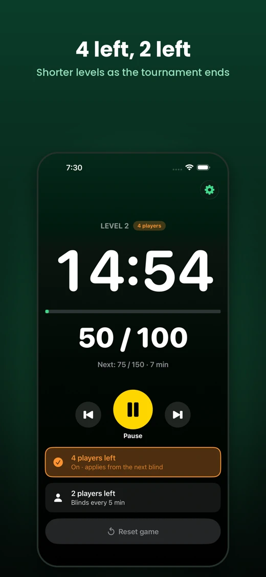 Poker Blinds: Tournament Clock screenshot 5