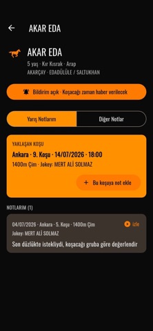 Yarış Defteri iPhone screenshot