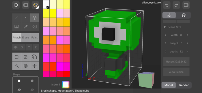 Voxel Pro-3D art model and paint