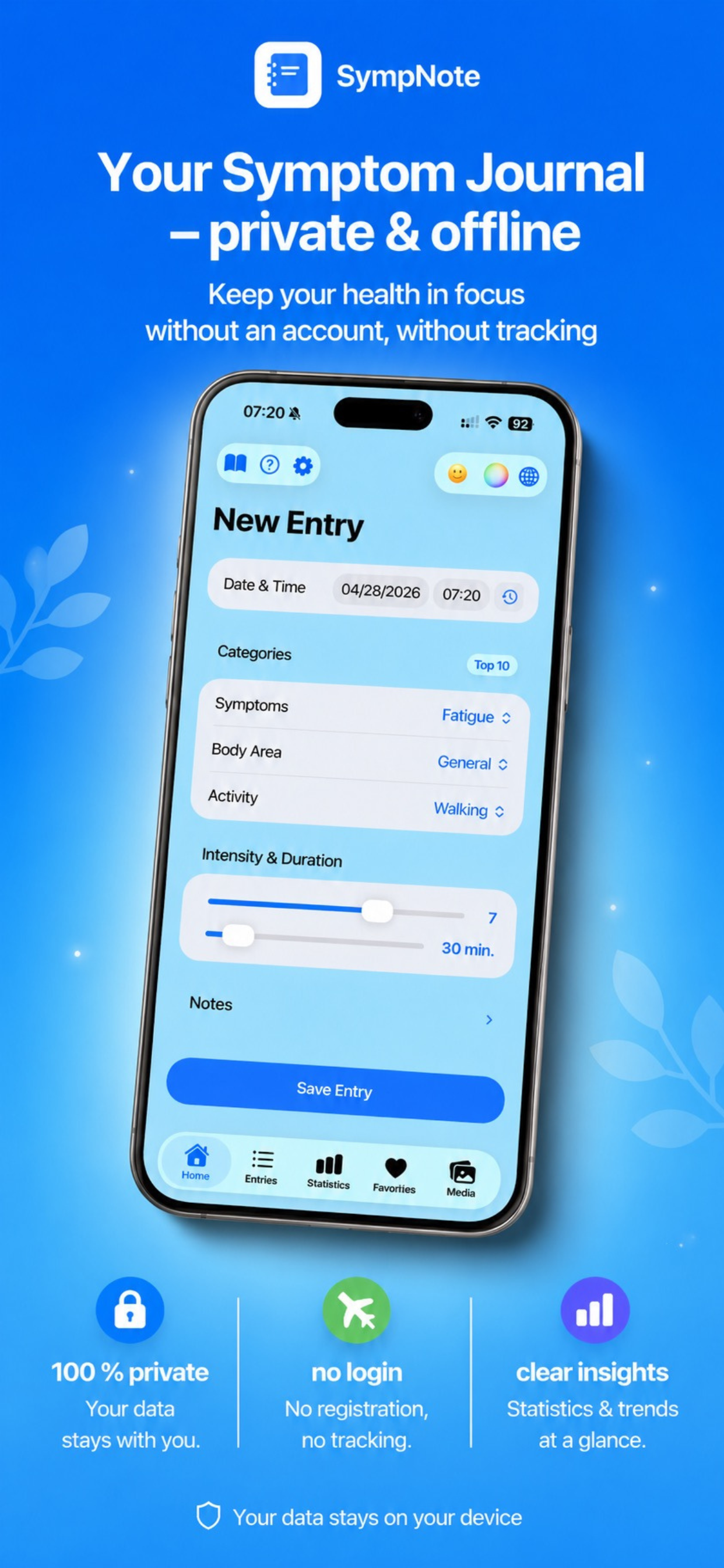 SympNote - Symptom Tracker screenshot 2