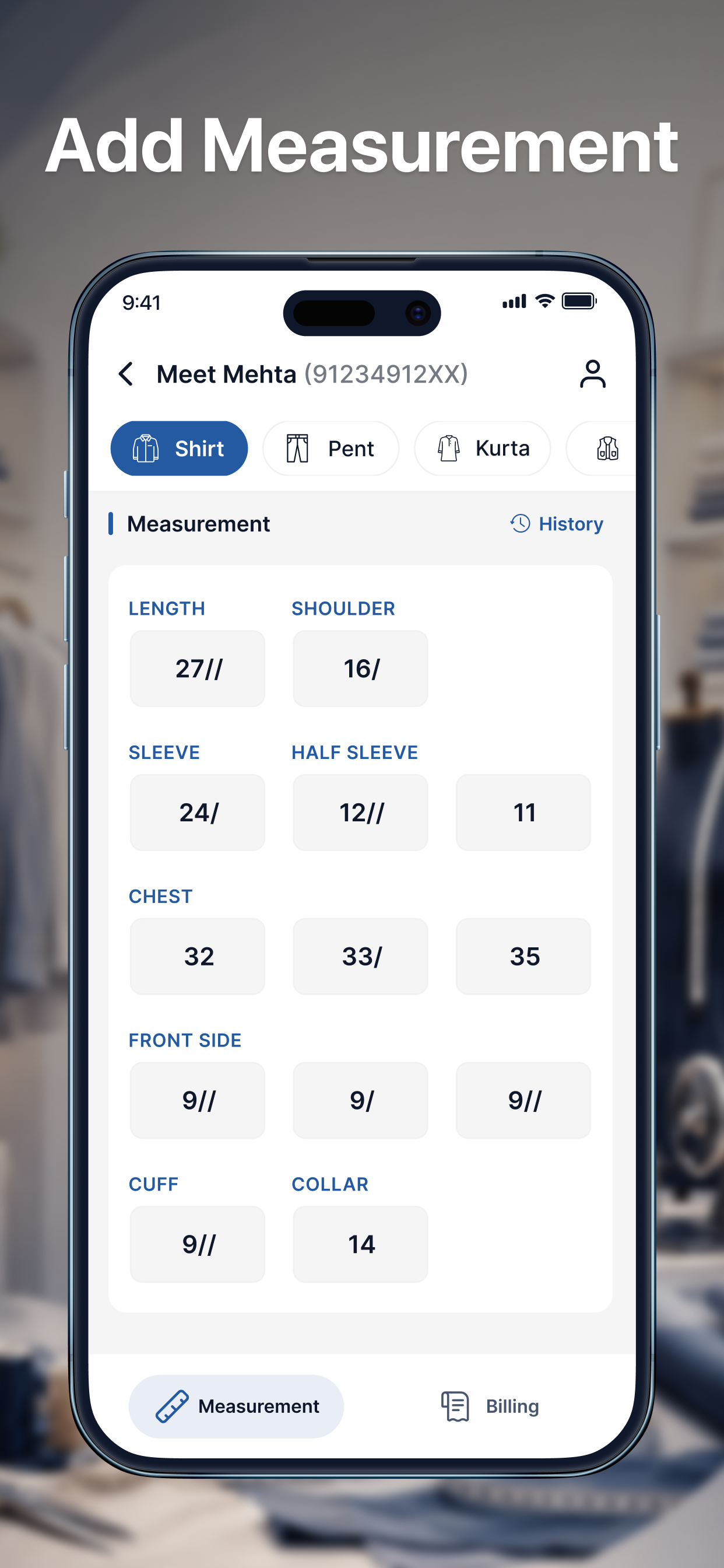 Tailor - Orders & Measurements screenshot 3