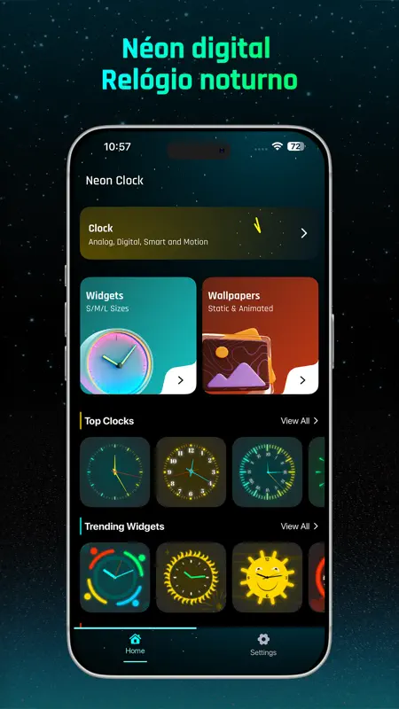 Digital Neon Night Clock screenshot 1 of 8