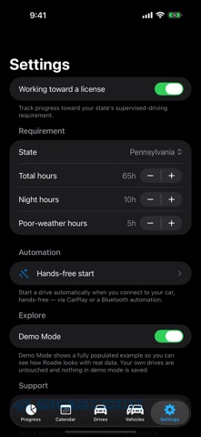 Roadie: Driving Hours Screenshot 5 of 5