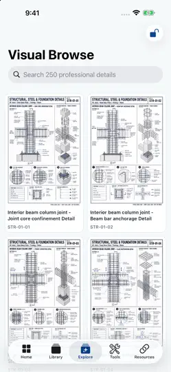 Captura de pantalla de Structural Details en iPhone 3