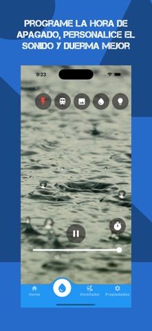 Lluvia para dormir iPhone screenshot