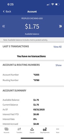 Peoples Bank (AR) iPhone screenshot