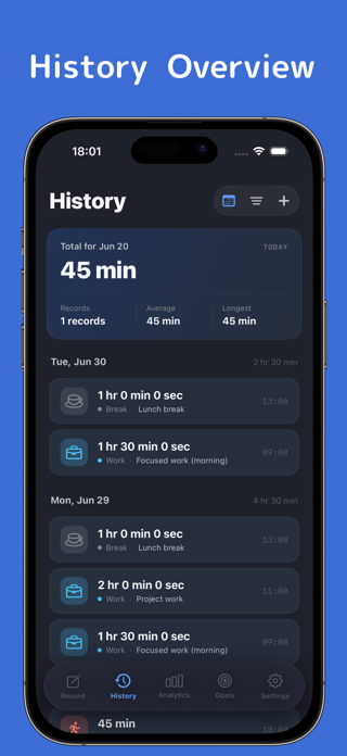 Timery: Simple Time Tracker Screenshot 3 of 5