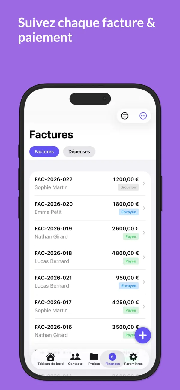 Screenshot #3 pour IndyCRM : Clients et Factures