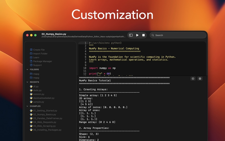 #2. Py Editor for Python (macOS) Oleh: Andromeda Corp LTD