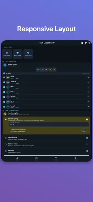 Captain's Team Maker screenshot 2