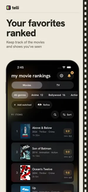 Telli Rankings screenshot 1