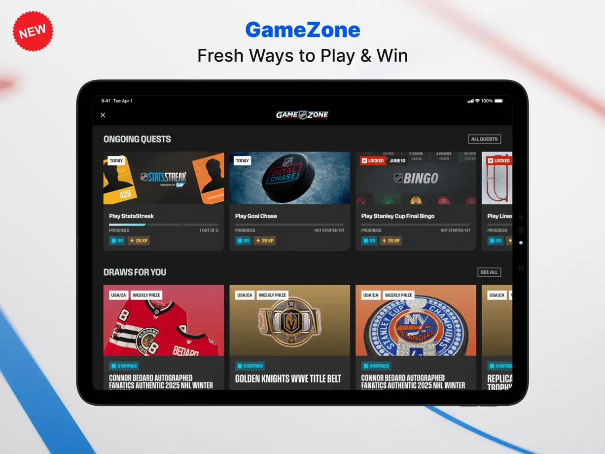 NHL iPad screenshot 3