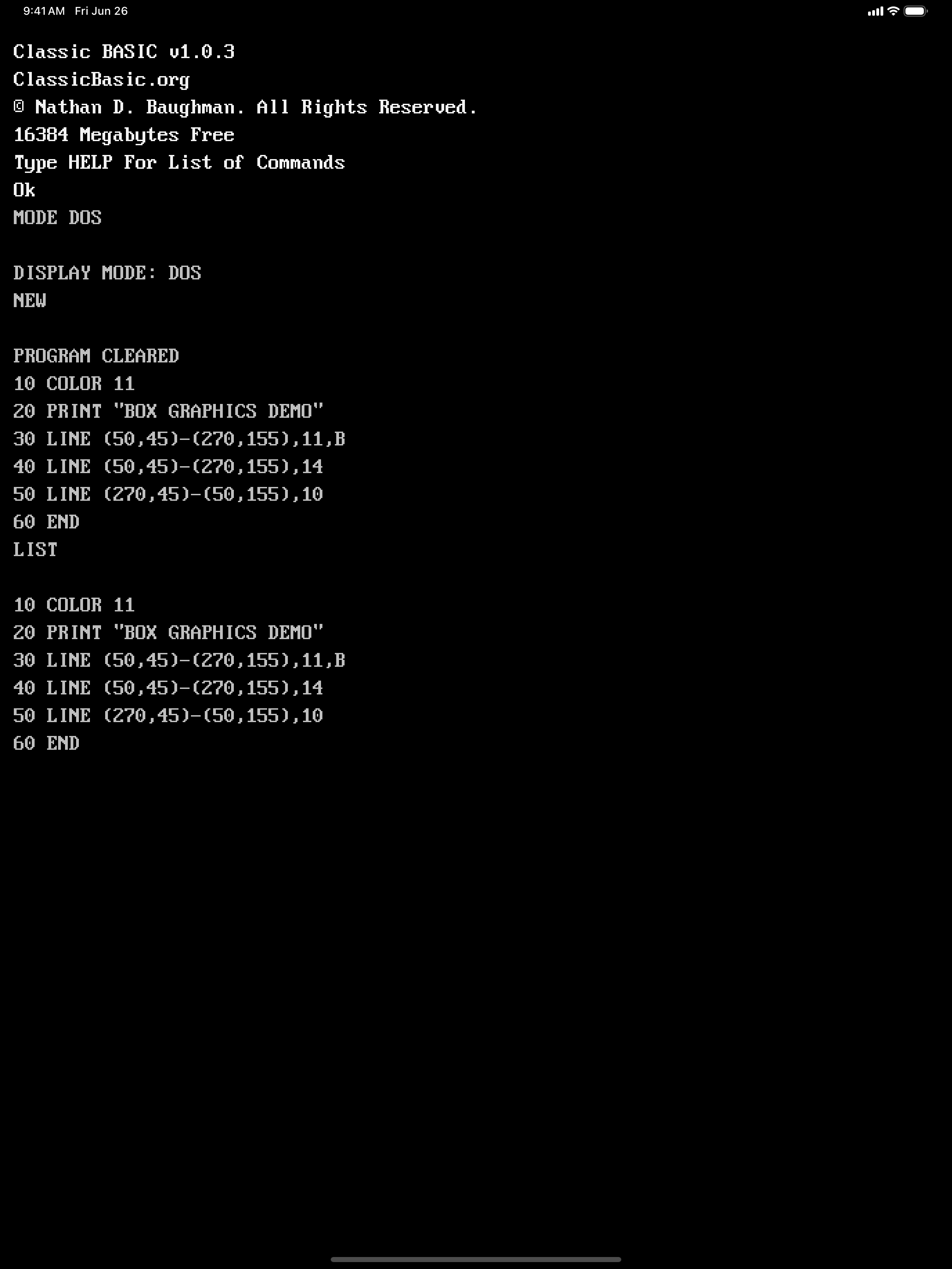 Classic BASIC screenshot 11
