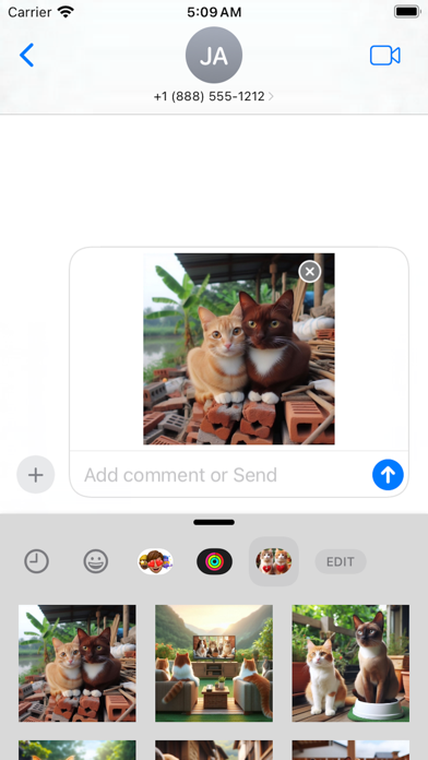 Screenshot #1 pour Happy Couple Cat Stickers