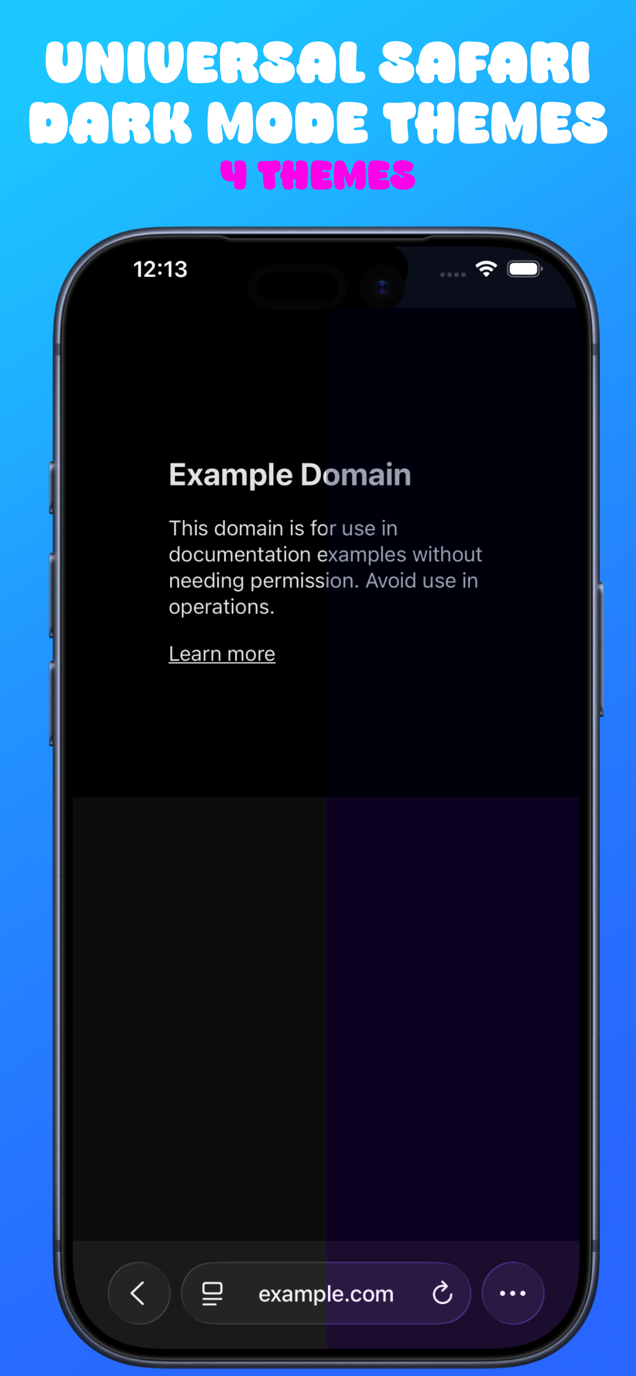 Dark Mode for Safari app