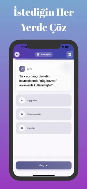KPSS Tarih Sorular 2026 iPhone screenshot 4