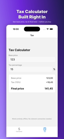 Currency Converter Optimised Screenshot 2 of 3