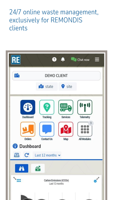 REMONDIS Client Portal screenshot