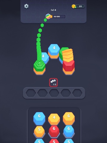 Hexa Shuffle Sort iPad screenshot