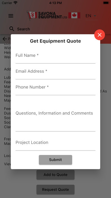 Savona Equipment Screenshot