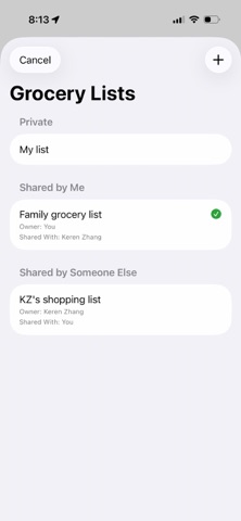 Simplest Grocery List iPhone screenshot