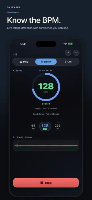 Kizamu: Metronome & BPM Finder screenshot 1