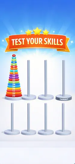 Capture d'écran de Tour De Hanoï:Casse-tête Piles sur iPhone 3