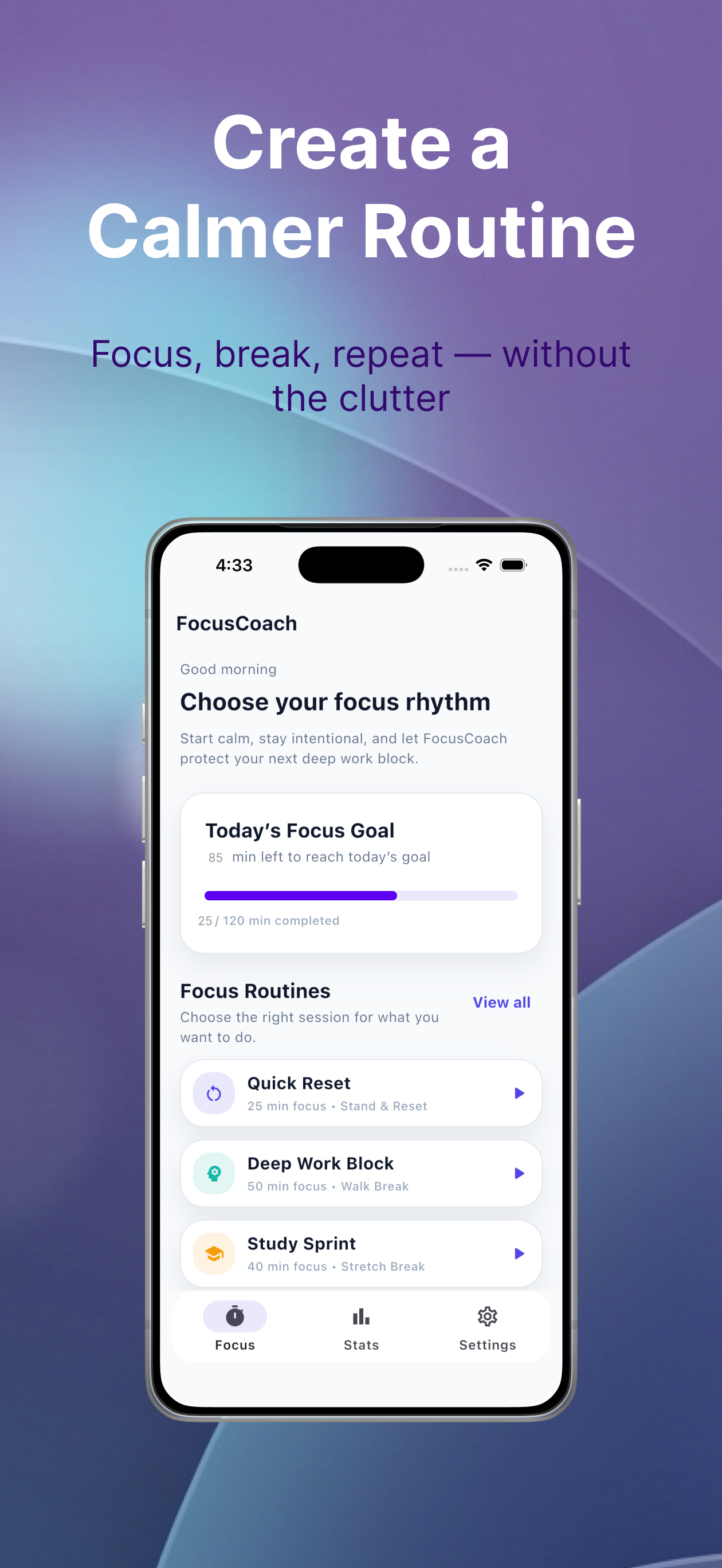 FocusCoach: Deep Work Timer