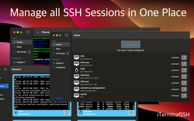 ‎iTerminalSSH Screenshot