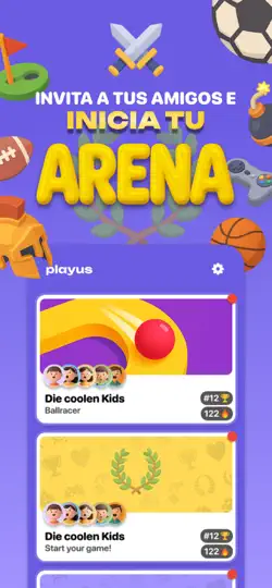 Captura de pantalla de Playus: Minijuegos Arena en iPhone 4