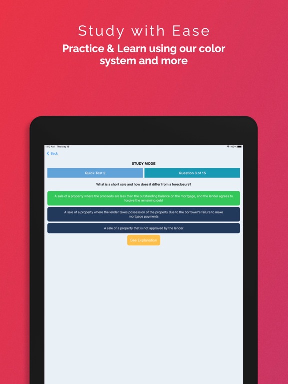 Delaware Real Estate Exam iPad screenshot