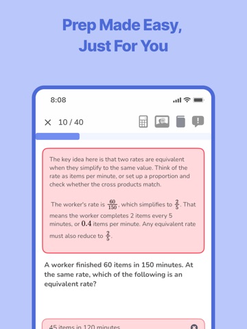 ACCUPLACER Study App | EZ Prep iPad screenshot