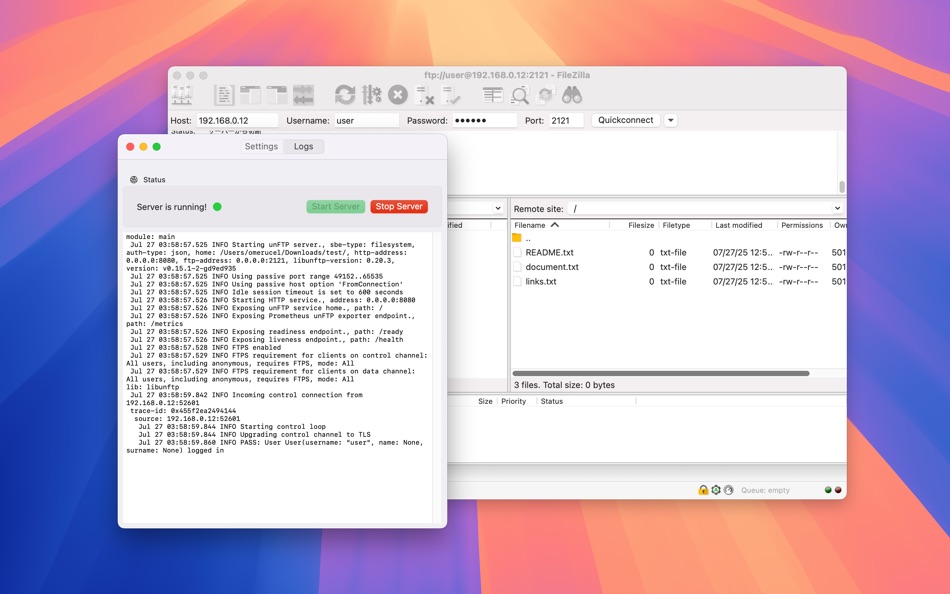 #3. Simple FTP Server (macOS) 来自: Omer UCEL