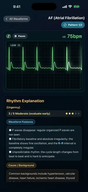 ECG Trainer: Monitor & 12-Lead screenshot 1