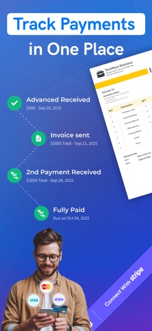 Simple Invoice: Bill & Receipt iPhone screenshot