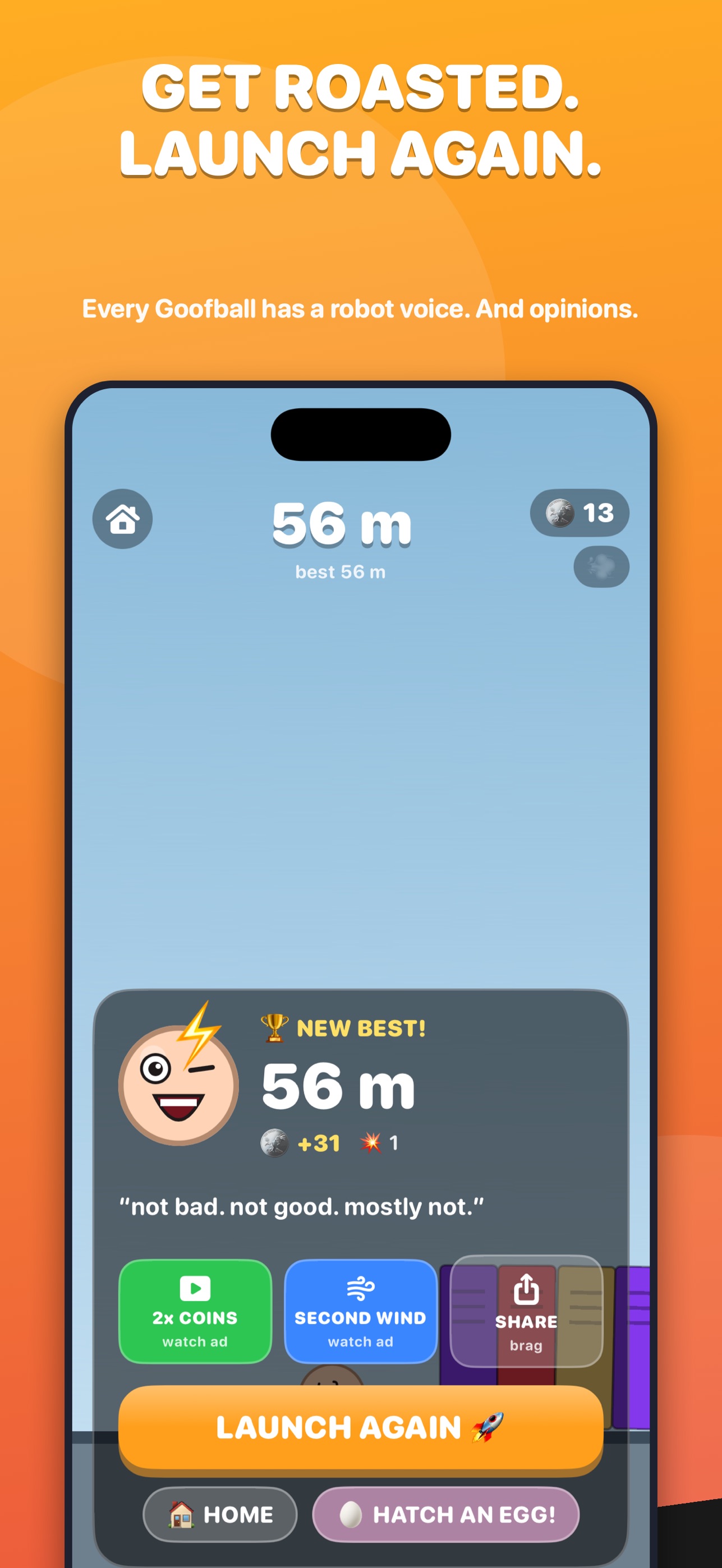 Screenshot 3 of Goofballs: Fling & Fly Game