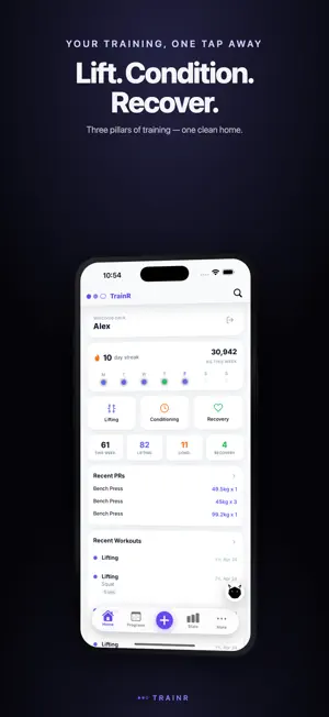 TrainR - Workout Tracker screenshot 1