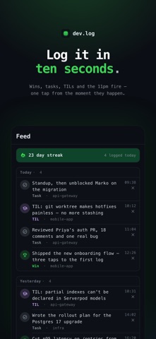 dev.log Screenshot 1 of 5