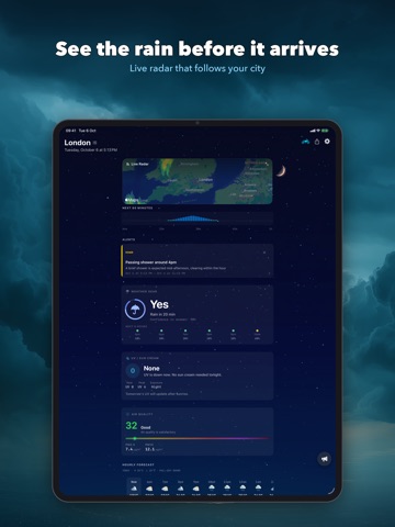 Cloudmesh: Rain Alerts & Radar iPad screenshot 2