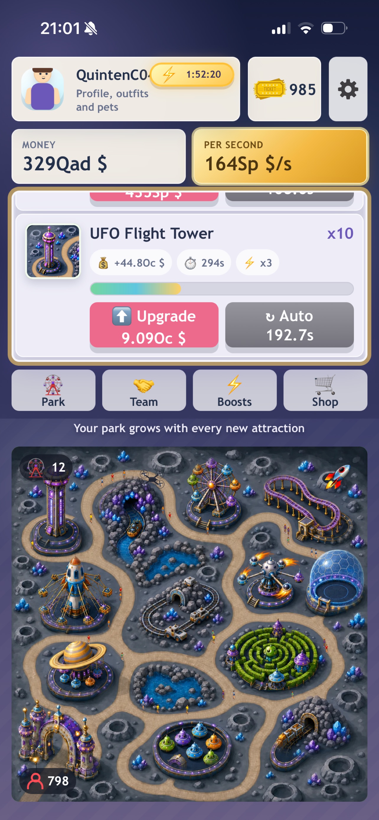 Screenshot 8 of Galaxy Park: Idle Tycoon